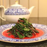 paleo sauteed beet greens with bacon fat and garlic