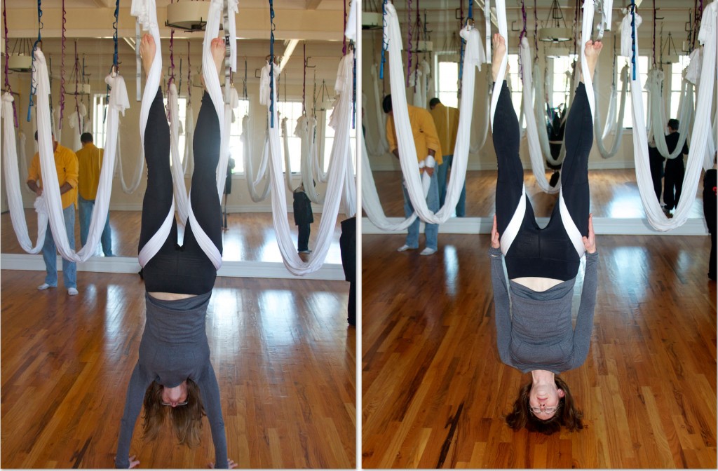 inversion double photo antigravity yoga inversions