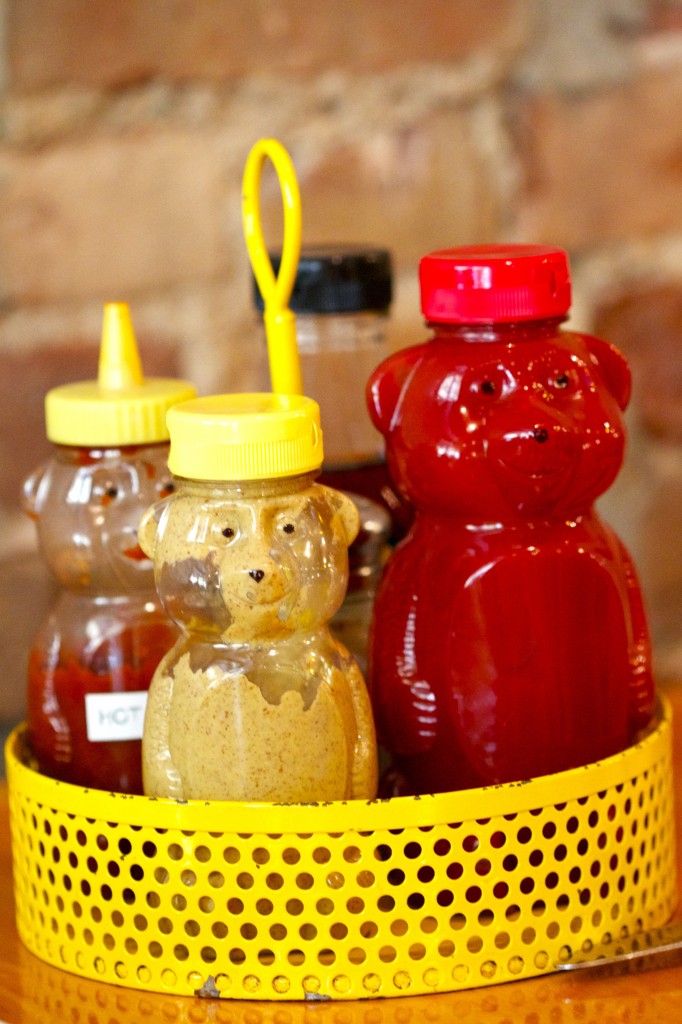 bear condiments Bareburger condiment bottles