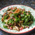 Rainbow Chard with Shiitake Mushrooms and Wild Garlic