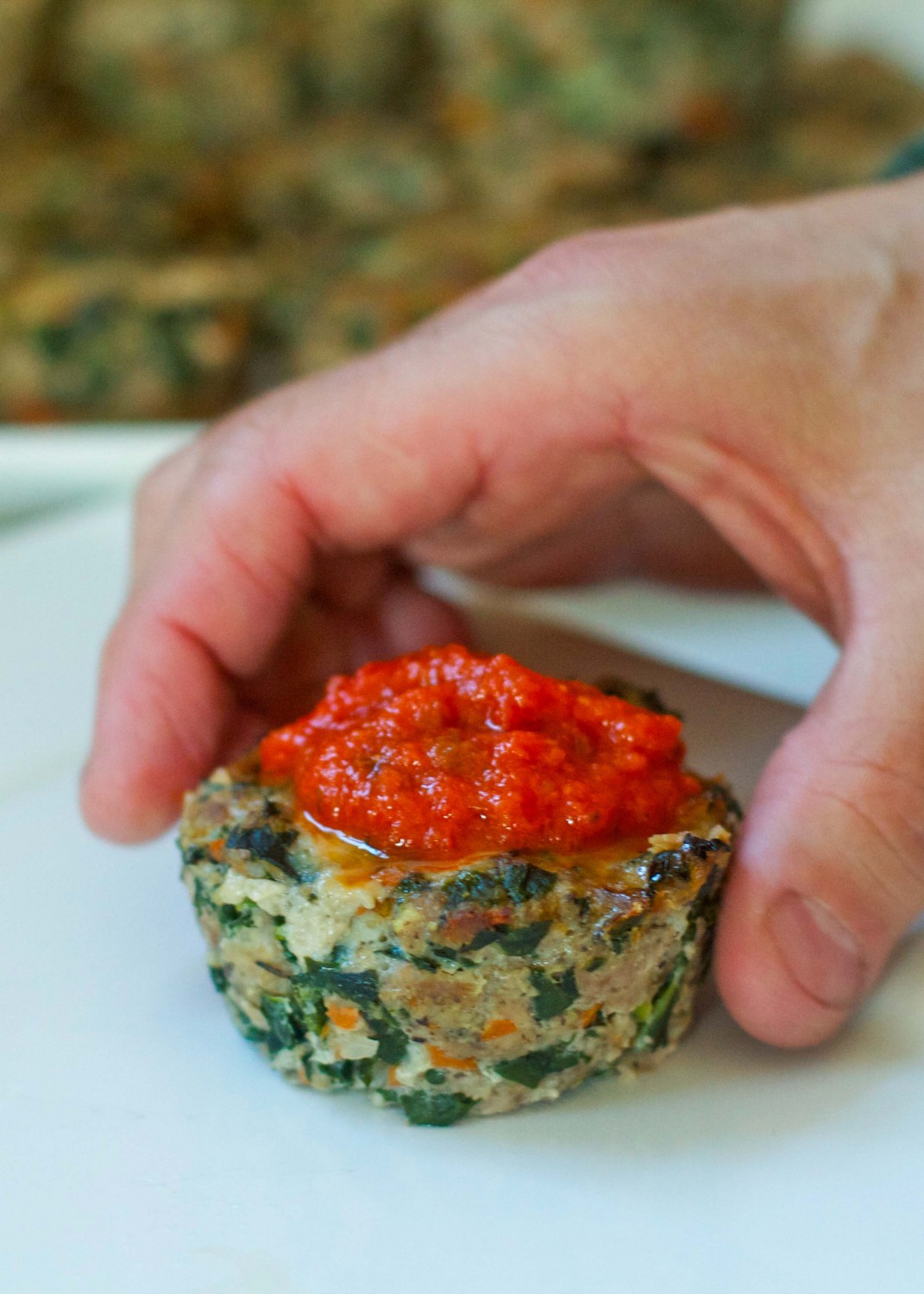 Paleo Mini Meatloaf with marinara sauce Paleo Spirit