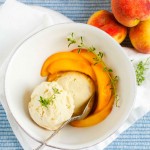 Paleo Peach Ice Cream with Lemon Thyme | Paleo Spirit