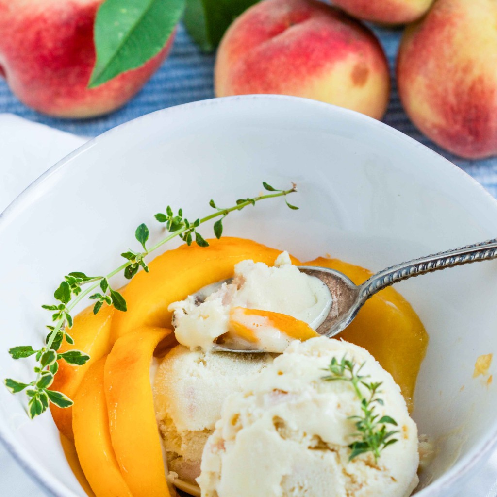 Paleo Peach and Lemon Thyme Ice Cream | Paleo Spirit