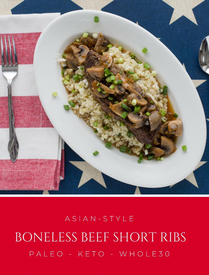 Boneless Beef Short Ribs (Asian-Style) - #Paleo, #Keto, #Whole30 #glutenfree #dairyfree #maindish